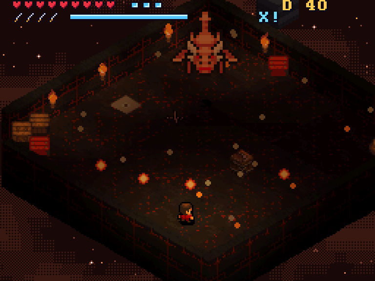 The Magma Lord, a dragon, waiting at the far end of a lava-lit room