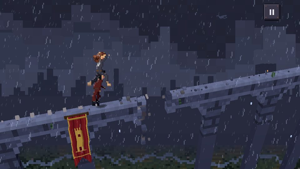 A rival cadet charging up from behind, with red warning arrows